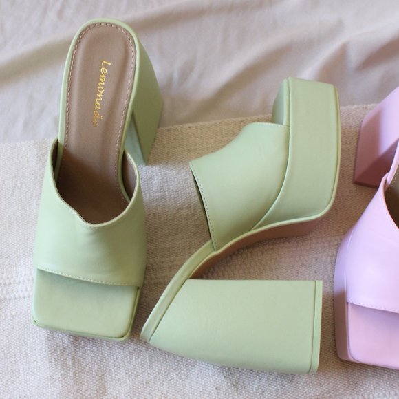 🚨LAST ONE// light Green chunky mule platform - Picture 9 of 12